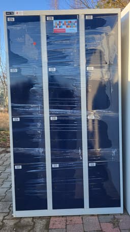 Schließfach-Schrank,12 Fächer, G643-0-R5011-L1 mit Schließsystem 1