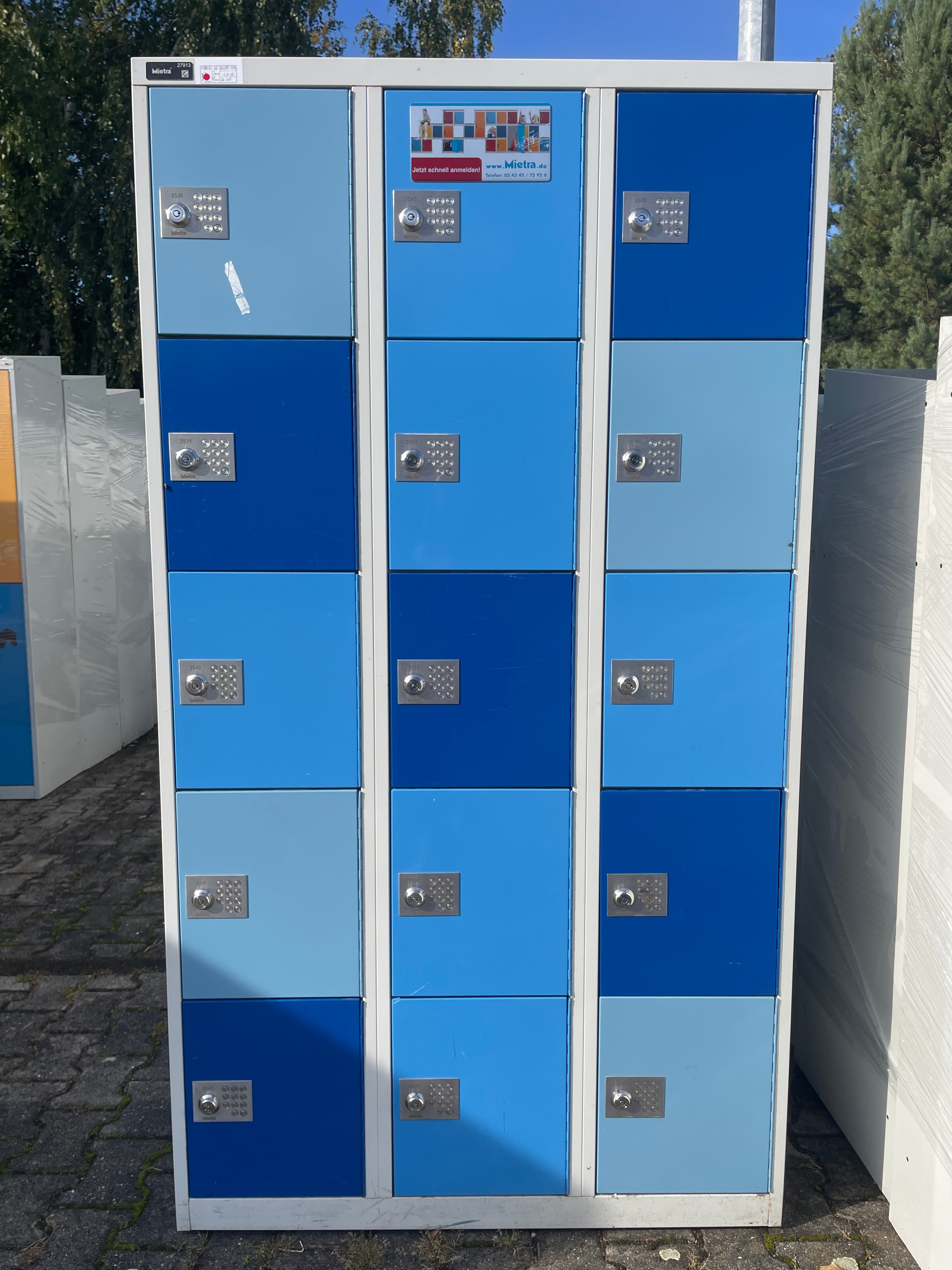 Schließfach-Schrank, 15 Fächer, G853-0-D0128-V1L Schließsystem mgl.