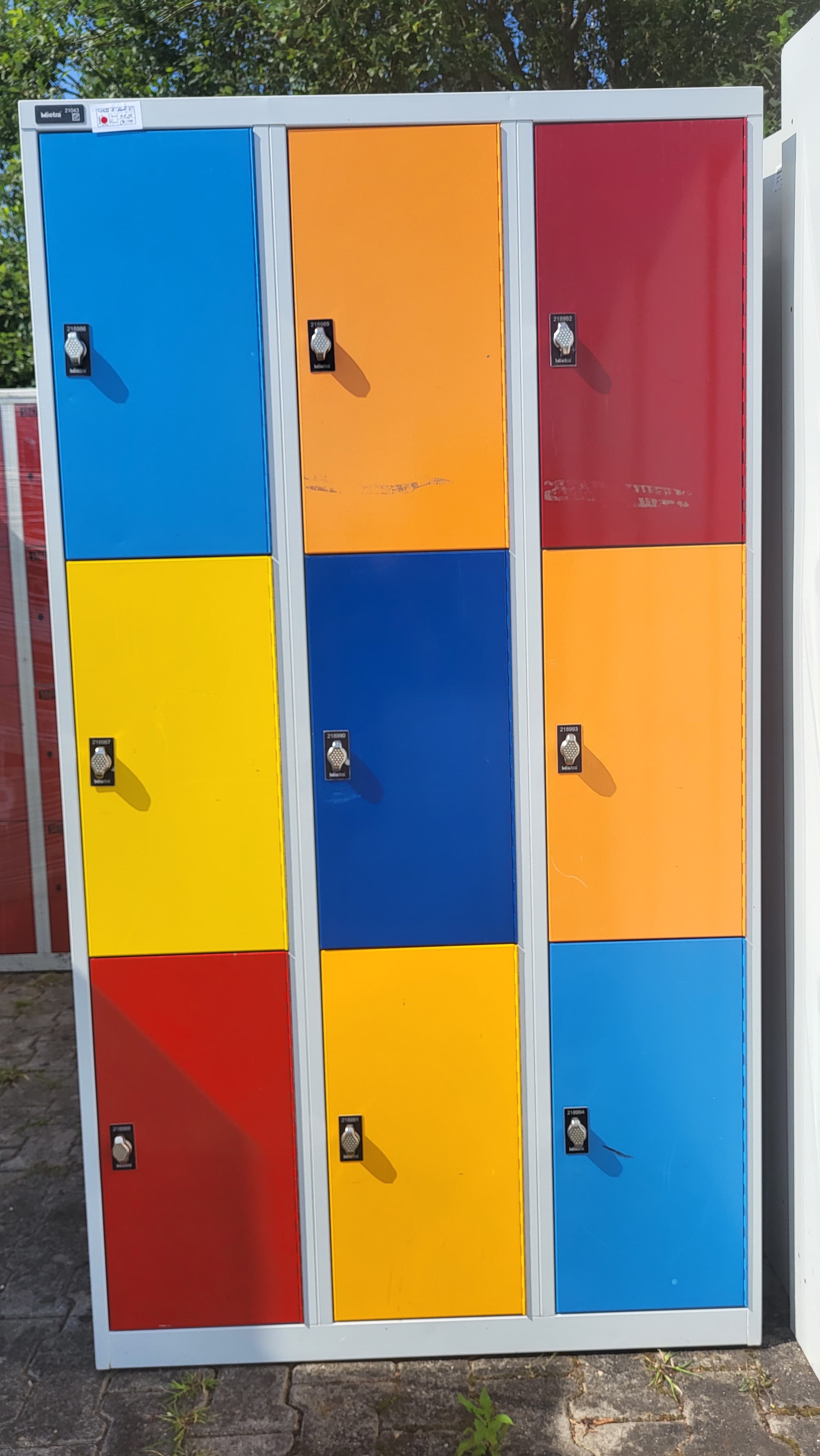 *AKTION* Schließfach-Schrank, Stahl Spind, 9 Fächer