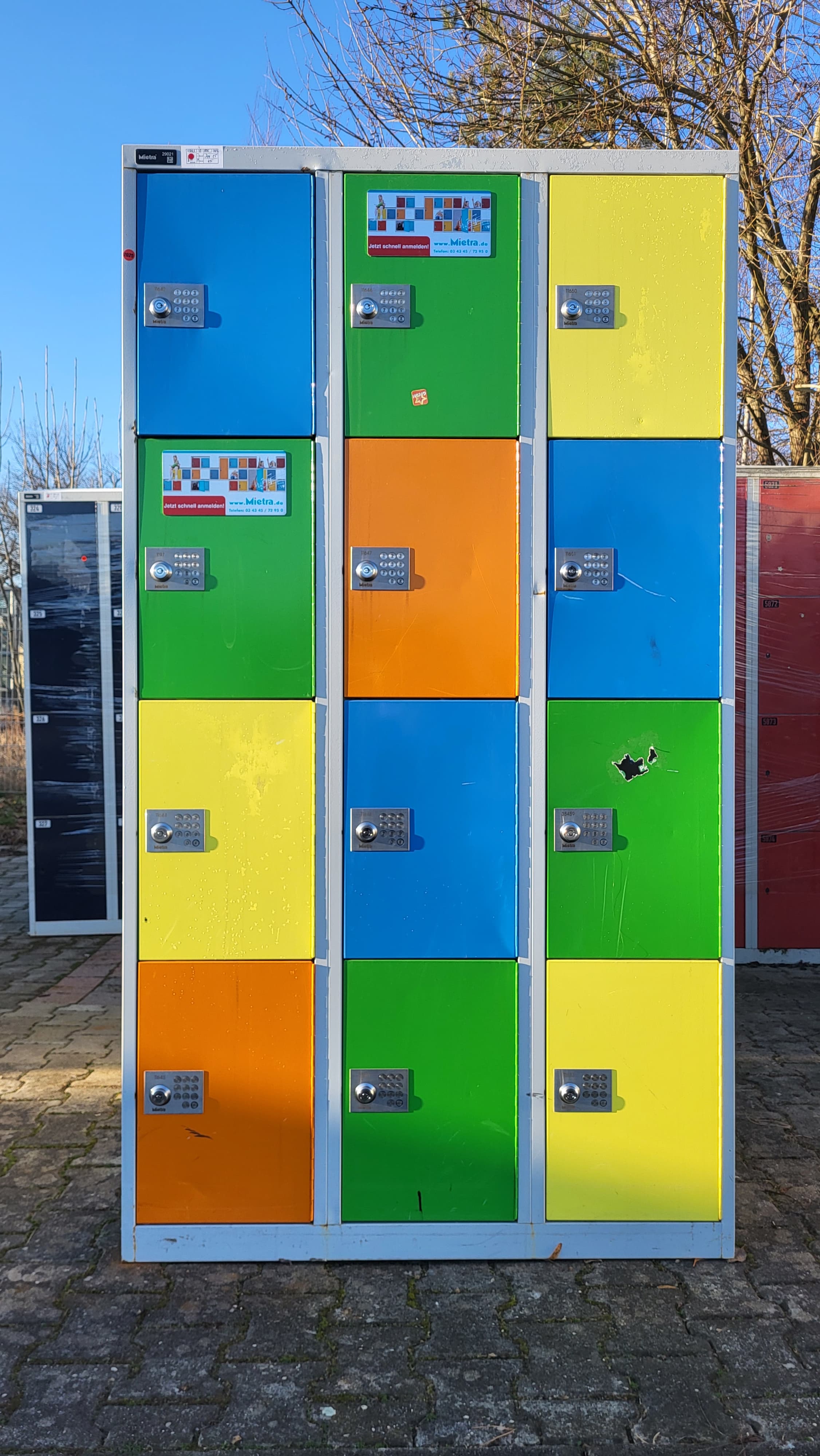 Schließfach-Schrank,12 Fächer, G643-0-D0006-V1L mit Schließsystem